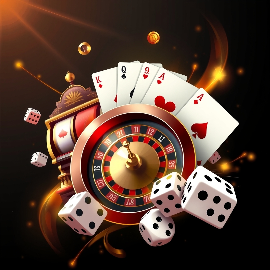 Composizione di slot machine, roulette e carte da gioco che rappresenta la varietà del catalogo dei casino senza documenti
